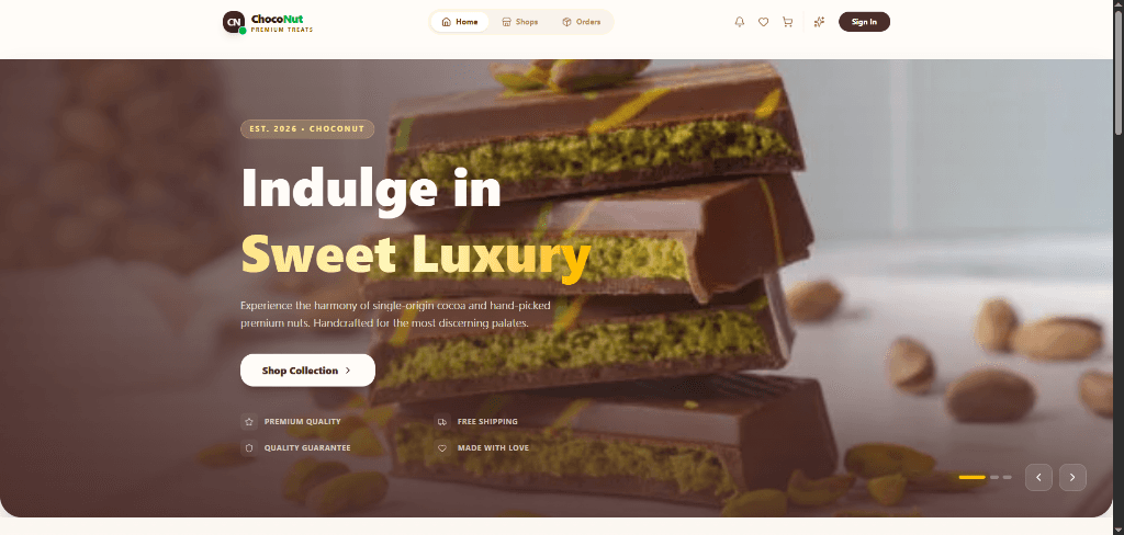 Choco-Nut - Premium Full-Stack E-commerce Platform built for high-concurrency (500+ users). Features real-time a - Built by Nisar K using Django DRF, React.js, PostgreSQL